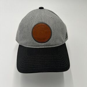 Adidas Washington Huskies‎ Baseball Cap Gray Black Leather Patch Mens Adjustable